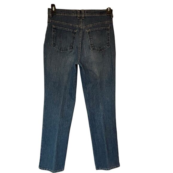 Gloria Vanderbilt Women’s 6 Dark Wash Straight Leg High Rise Denim Jeans Classic - Picture 2 of 9